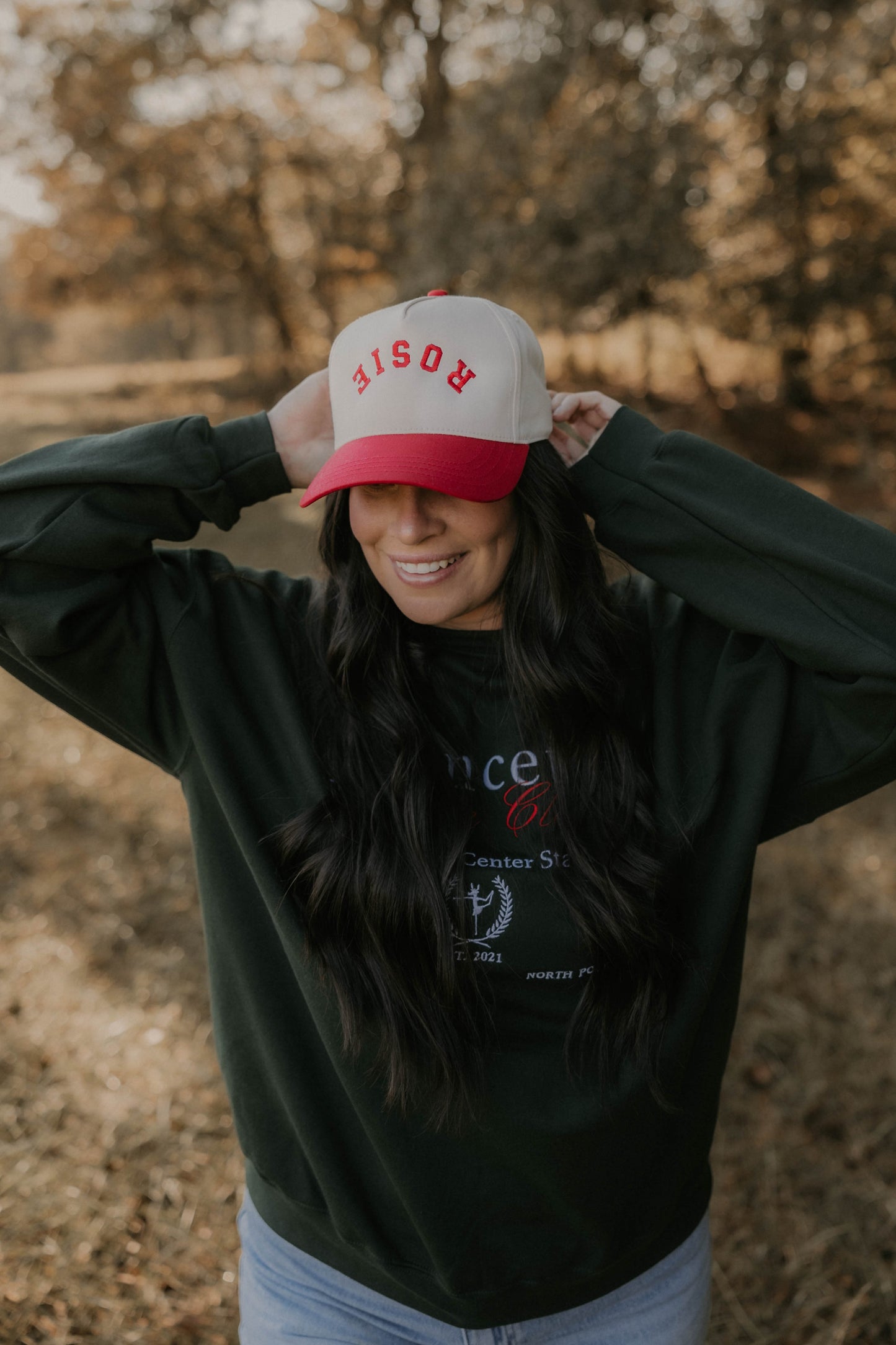 Upside Down Rosie Red Trucker Hat