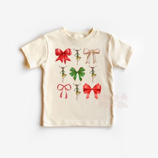 Bows & Rosies Kids & Adult Cream Graphic Tee