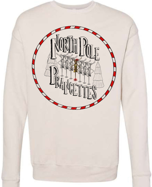 North Pole Prancettes Ribbed Kids & Adult Sweatshirt