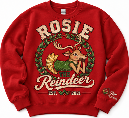 Rosie the Reindeer Vintage Holiday Kids and Adult Sweatshirt