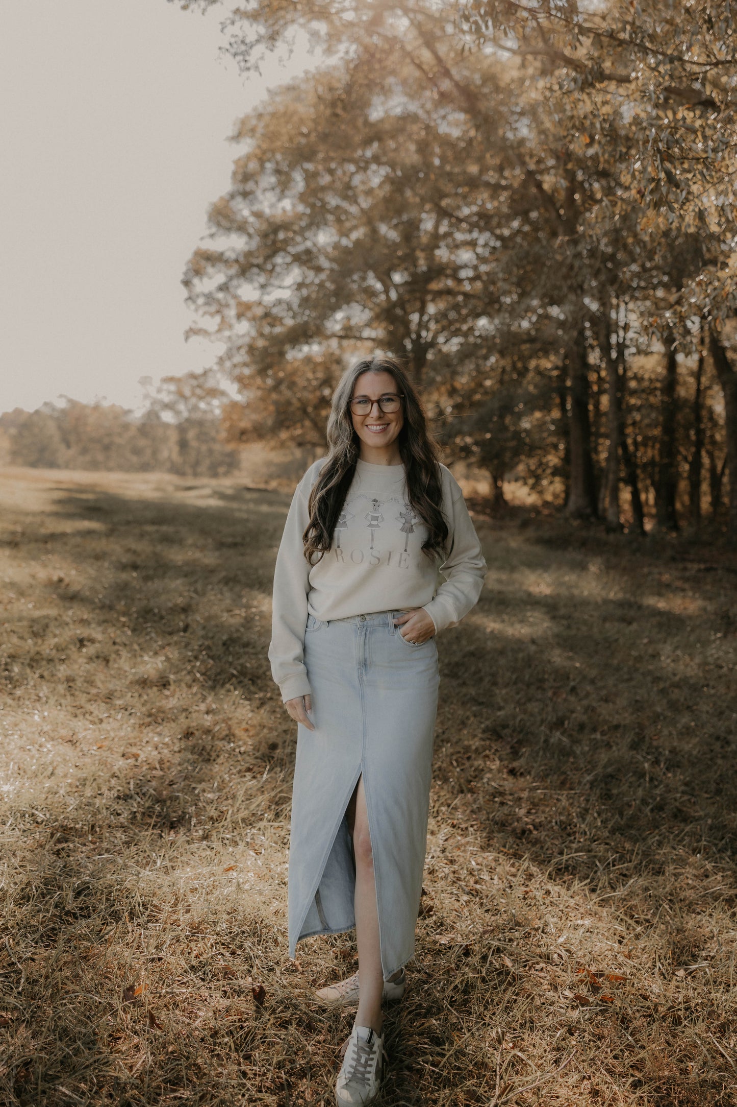 Rosie Fashionista Adult Natural Graphic Sweatshirt