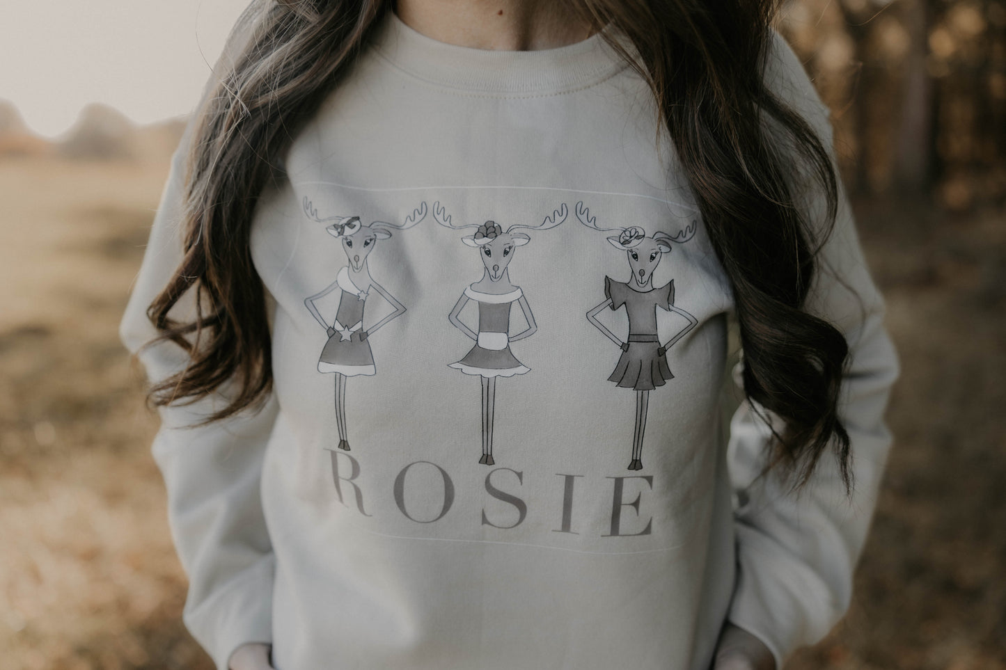 Rosie Fashionista Adult Natural Graphic Sweatshirt