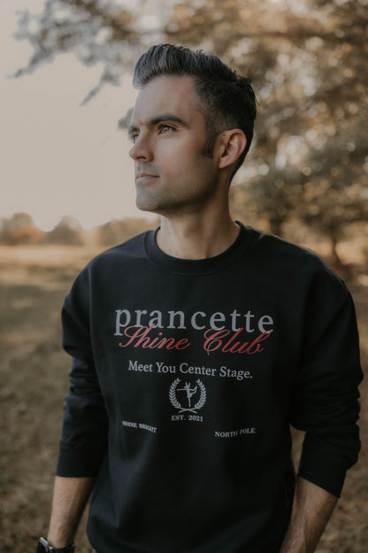 Black Prancette Shine Club Adult Graphic Sweatshirt