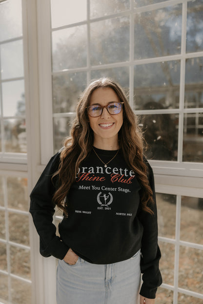 Black Prancette Shine Club Adult Graphic Sweatshirt